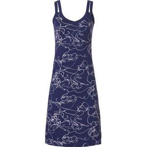 Pastunette Deluxe - Flower Lines - Nachthemd - Maat 40 - Blauw - Viscose