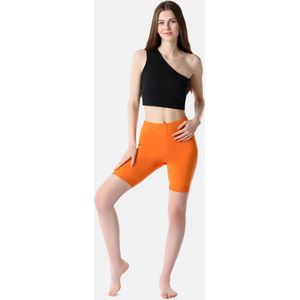 Bellivalini BLV-BLV50-216-LE Dames Leggings - Sport - Vrijetijdsbroek - Kort - Viscose - Sporbroek - Yogabroek - Oranje - XXXXL