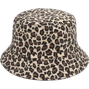Finnacle - ""Vrouwen Bucket Hat met Panterprint - Ideaal voor Hiking en Vissen - Zonnehoedje voor een Stoere Look