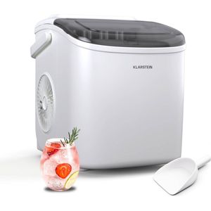 Klarstein Caldwell Ijsblokjesmachine - 12 kg per 24 uur - Display - Wit