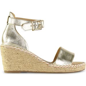 POSH by Poelman - DADU - Sandalen - Goud - Espadrille Zool - 7 cm Hoogte
