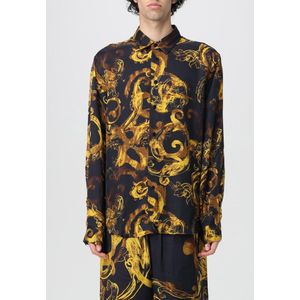 Baroque Print Silk Shirt - Black