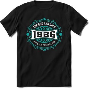 1926 The One And Only | Feest Kado T-Shirt Heren - Dames | Cobalt - Wit | Perfect Verjaardag Cadeau Shirt | Grappige Spreuken - Zinnen - Teksten | Maat XXL