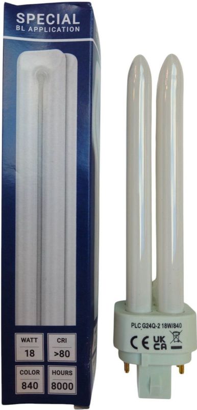 Spaarlamp - 18 Watt - G24q-2 - Koel Wit - 26 mm Diameter