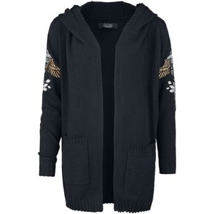 Rock Rebel by EMP zwart vest met borduursel - Dames - S