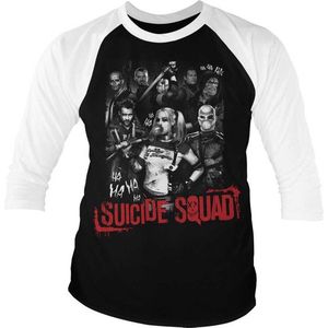 DC Comics Suicide Squad Raglan top -S- Suicide Squad Zwart/Wit