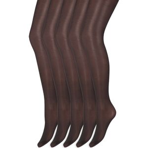 Glans panty | 35 Denier | Merk: Marianne | Maat: S t/m XXL | Kleur: Almost black | 5 Paar