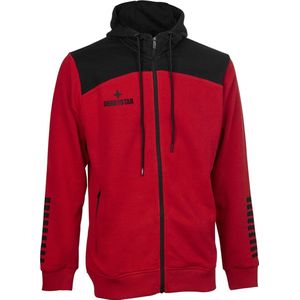 Derbystar Hoodie Kapuzen-Sweatjacke Ultimo V23 632029 Rot/Schwarz-XXL