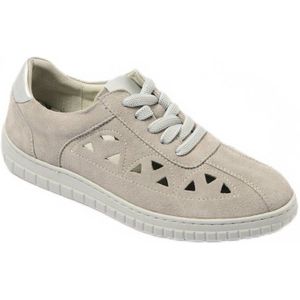 Geperforeerde comfort wijdte leren veterschoenen