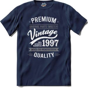 Vintage Legend Sinds 1997 - verjaardag en feest cadeau - Kado tip - T-Shirt - Unisex - Navy Blue - Maat M