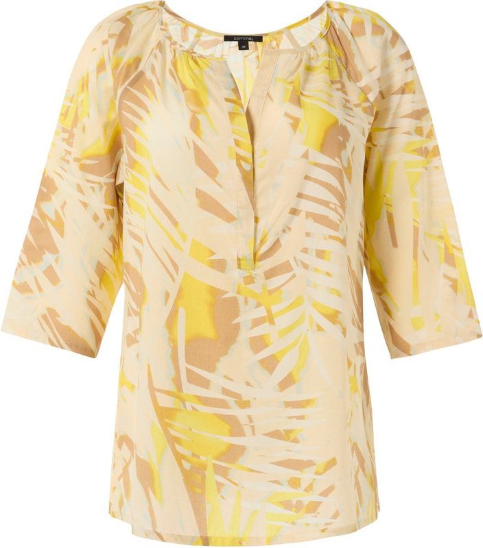 comma - Blouse - Loose-fit - 3/4 Mouwen