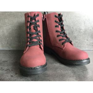 Supercracks veter boots - maat 41 - bordeauxrood - bordeaux