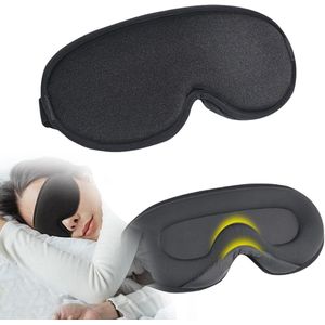 3D Slaapmasker - Verstelbaar - 100% Verduisterend - 1 stuk - Zwart