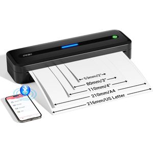 ONEIRO PRO O40F - Draagbare Bluetooth Printer - Zwart - A4 - Thermal Printer