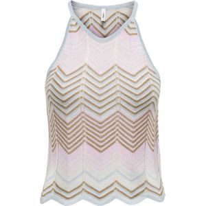 Only Onlalvira Life Ss Glitter Top Cloud Blue Roseate MULTICOLOR S