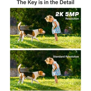 Beveiligingscamerasysteem - 2K 5MP Camera - CMOS - Openlucht - Bewakingscamera - Beveiligingscamera - Beveiligingscamerasysteem - IP67 - 8 stuk - Wit