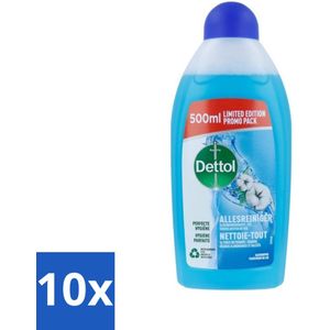 Dettol Power & Fresh Allesreiniger Katoenfris 500 ml - Bulkverpakking - 10 stuks