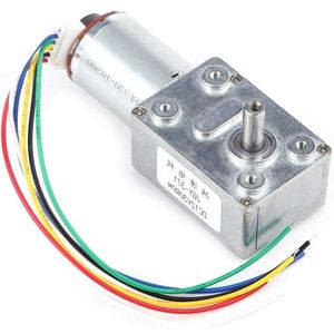 12V turbine wormwielmotor met hoog koppel en encoder - zelfremmend - 30 RPM .