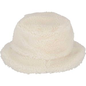 Sarlini - Colsjaal & Hoed - Teddy Wol - Woolwhite - One Size