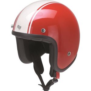 Redbike RB-757 bologna jethelm rood-wit | maat XS