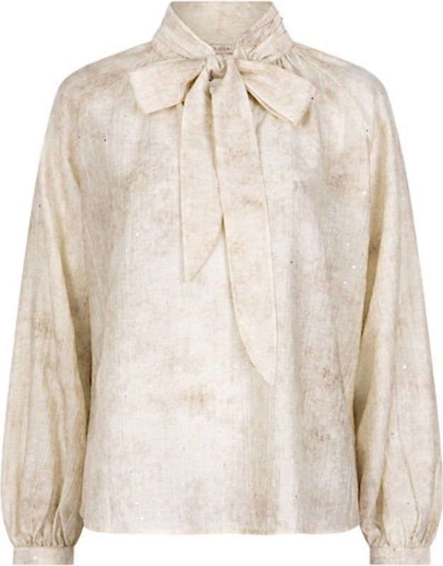Esqualo - Blouse - Ecru - Raglan Shawl Collar