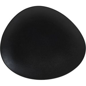 Eetbord Pebble L. 33.5 cm x W. 29 cm x h. 2.5 cm kiezelsteen zwart zwart
