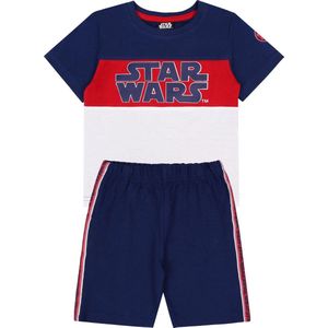 Marineblauw setje - blouse met STAR WARS short 104 cm