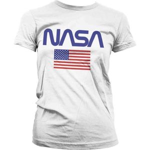 NASA Dames Tshirt -M- Old Glory Wit