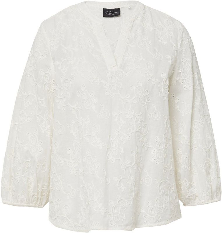 Blouse - Katoen - 3/4 Mouwen - Tuniek Halslijn