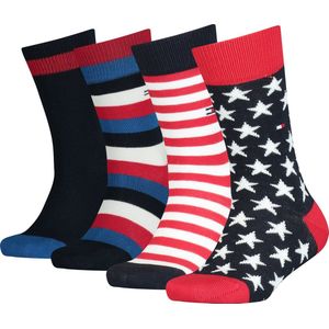 Tommy Hilfiger kids 4P sokken basic stripe & stars only multi - 27-30