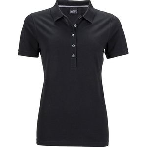 James and Nicholson Vrouwen/dames Pima Polo (Zwart)