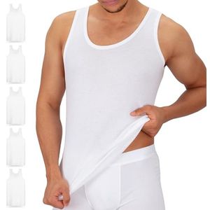 Heren Tanktop Set van 5 - Fijn Geribbeld onderhemd zonder naden