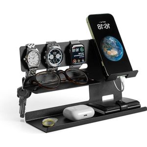 Lege tas voor heren - Bureau-organizer - Nachtkastorganizer - Mobiele telefoonhouder - Cadeaus voor mannen - Cadeau voor vader - Verjaardagscadeau voor de entree - Zwart make up tafel