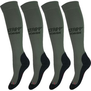 STAPP Horse Paardrijsokken Deocell - 4 paar Ruitersokken - Militair - Maat 35/38