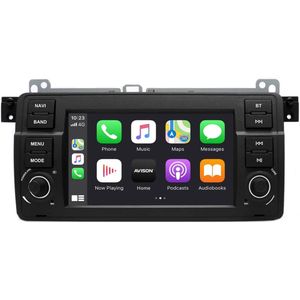 VCTparts® CarPlay & Android Auto Scherm voor BMW 3 Serie E46 (1998–2006) – Draadloos Multimedia Display, GPS Navigatie & Touchscreen – Inbouwen / Inbouwservice / Installatie