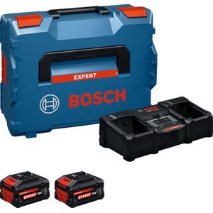 Bosch - Blauw - Accu Starterset EXBA18V-80 / 2-320 - 2x 18V Accu's + Lader EXAL18V2-320