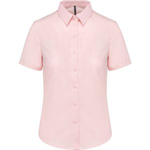 Kariban Dames Oxford blouse korte mouwen K536 - Oxford Pale Pink - XXL