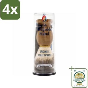 Vergulde Hand Originele Scheerkwast - Voordeelverpakking - 4 stuks - Scheerbeurt - Scheerapparaat