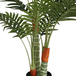 vidaXL - Kunstpalmboom - met - 3 - stammen - 120 - cm - polypropeen - groen