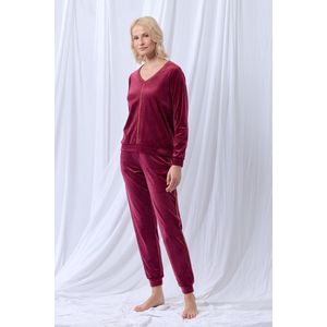 Lords & Lilies huispak dames - wijnrood - 252-51-TPA-V/482 - maat L