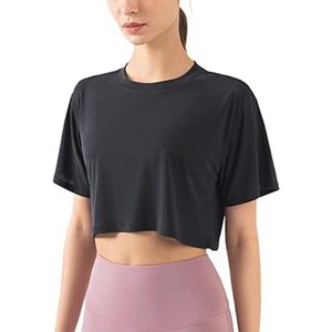 Dames Crop Tops voor Fitness en Yoga met Korte Mouwen