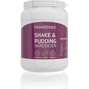 Novashops Eiwitdieet | Proteïnedieet pudding voor gewichtsverlies |Aardbeien Pudding (17 porties) 4 varianten