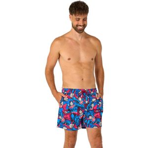 OppoSuits Zwembroek The Man of Steel - Heren Swim Short - Korte Broek - Met Trektouwtjes en Zakken - Maat XXL