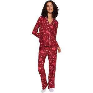 Trendyol Indigo Galaxy-Patroon Viscose Geweven Pyjamaset Thmaw24Pt00093