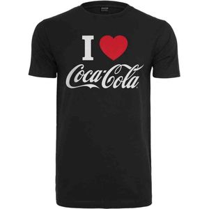 Merchcode Coca Cola - I Love Coke Heren T-shirt - 5XL - Zwart