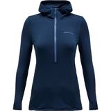 Peak Performance Women Light Hooded Fleece Half Zip Salute Blue maat XL