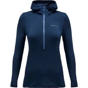 Peak Performance Women Light Hooded Fleece Half Zip Salute Blue maat XL