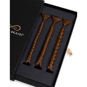 Infinity Braidies - Set van 3 Clip-in Vlechtjes - Handgemaakt - Geschikt voor Alle Haarlengtes