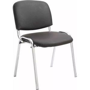 In And OutdoorMatch stoel Eldridge - vergaderstoel - 100% polyurethaan - Zwart - Bezoekersstoel