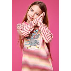 Woody slaapkleed meisjes/dames - multicolor - gestreept - kalkoen - 232-10-DZF-Z/920 - maat 152